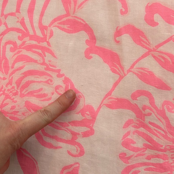 Lilly Pulitzer Mialeigh Palm Print Shift Dress Women’s Size 14 Pink and White - Picture 9 of 14